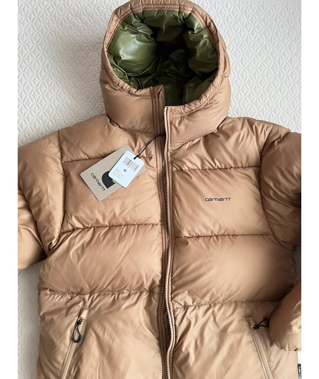 CARHARTT WIP Бежевый полиэстеровый пуховик, фото 3