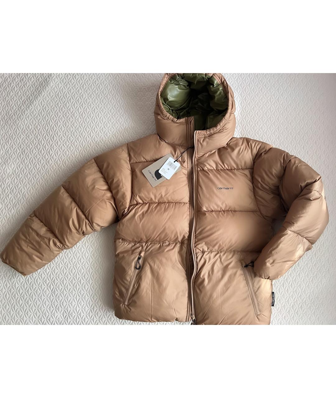 CARHARTT WIP Бежевый полиэстеровый пуховик, фото 2