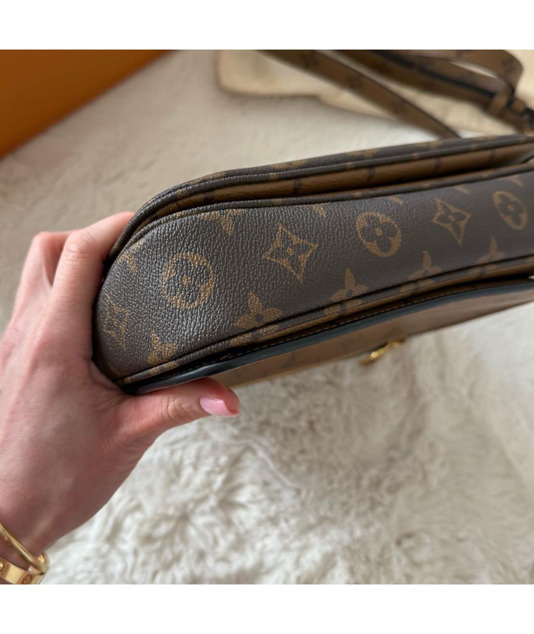 LOUIS VUITTON Коричневая сумка через плечо, фото 6