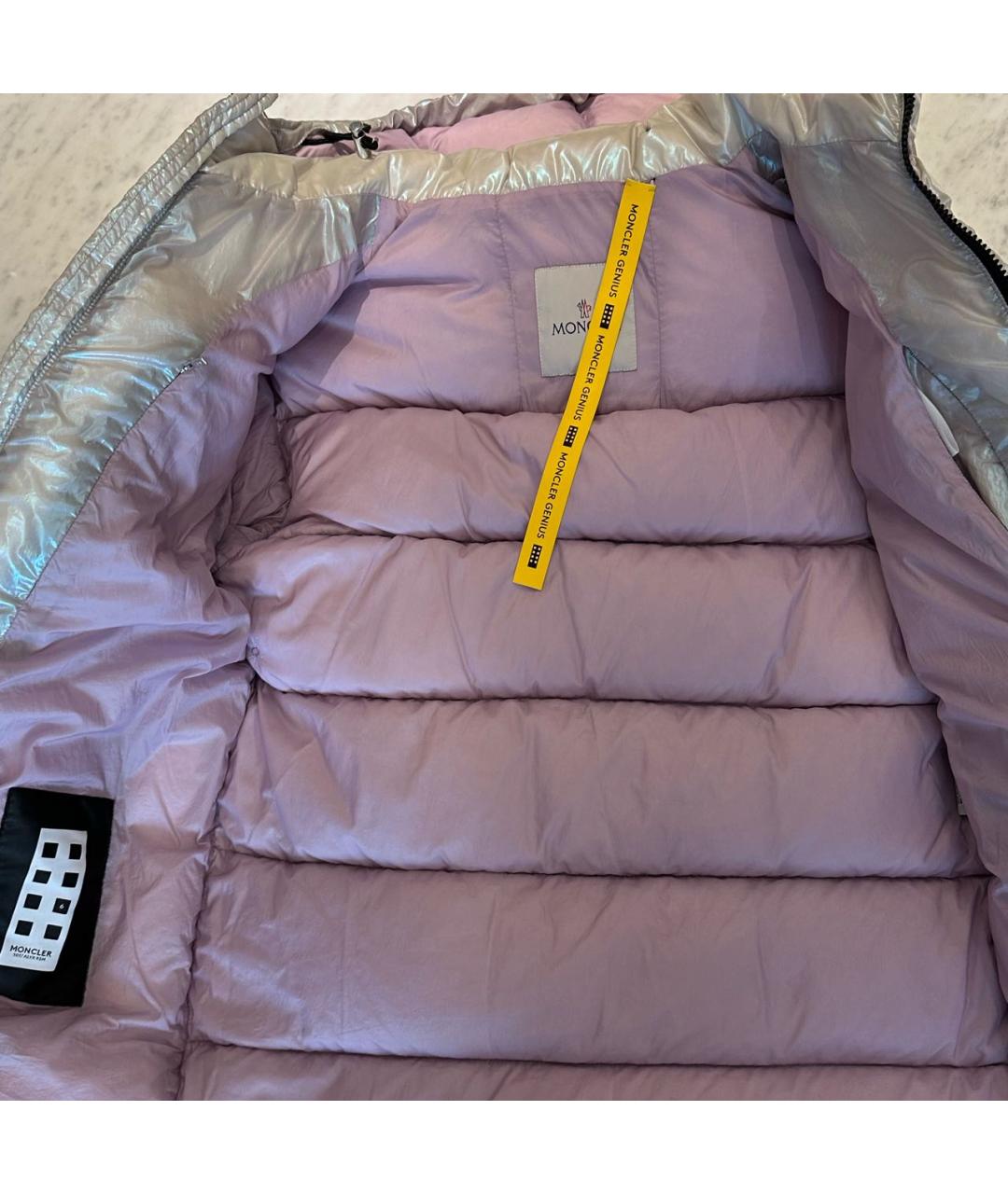 MONCLER Белый полиамидовый пуховик, фото 3