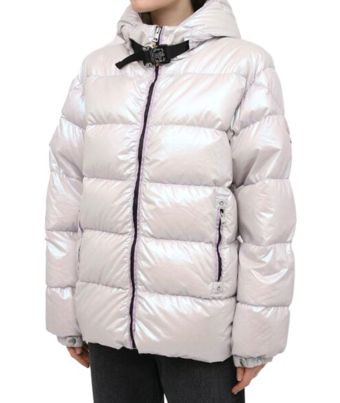 MONCLER Белый полиамидовый пуховик, фото 5