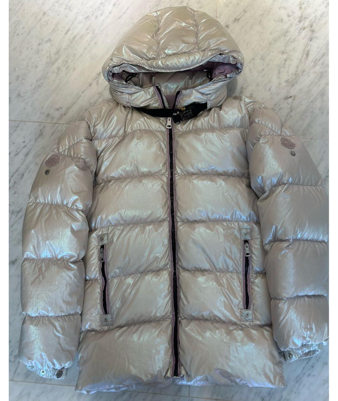 MONCLER Белый полиамидовый пуховик, фото 6