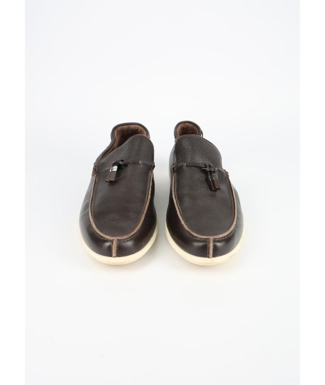 ERMENEGILDO ZEGNA XXX Коричневые кожаные мокасины, фото 2