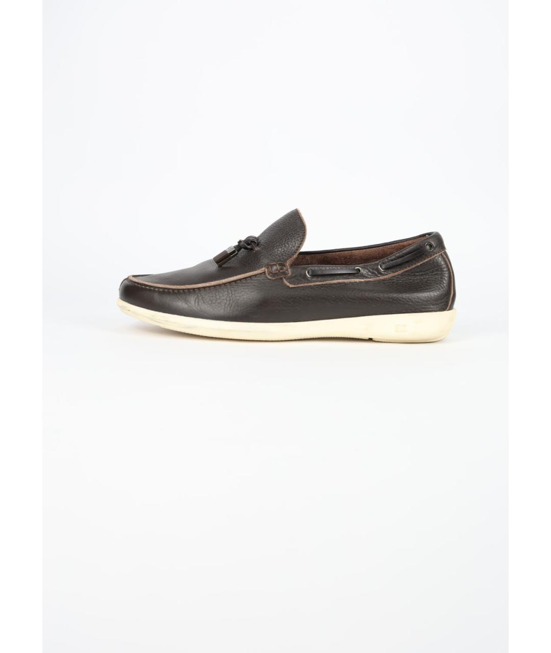 ERMENEGILDO ZEGNA XXX Коричневые кожаные мокасины, фото 6