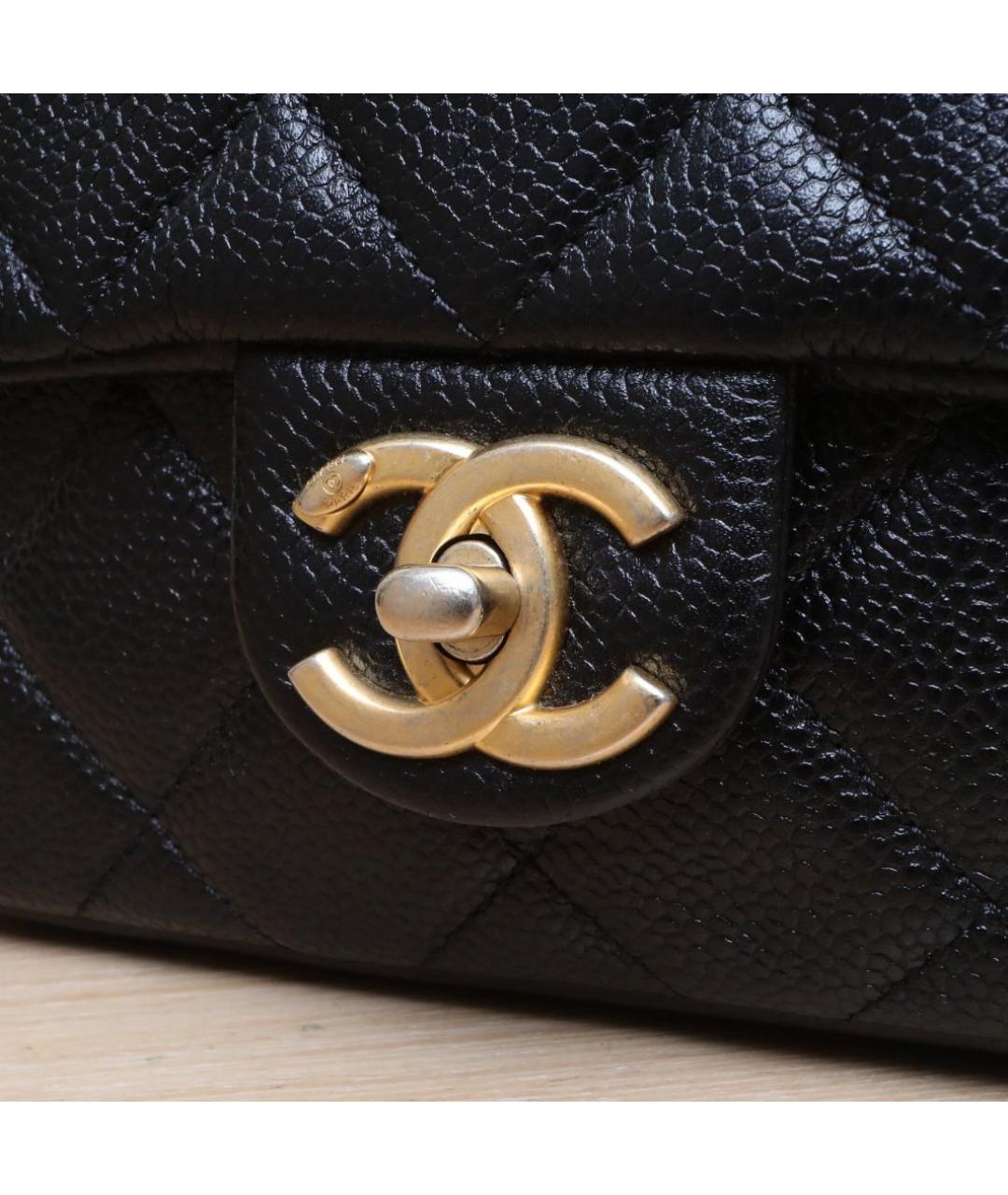 CHANEL Черная кожаная сумка через плечо, фото 8