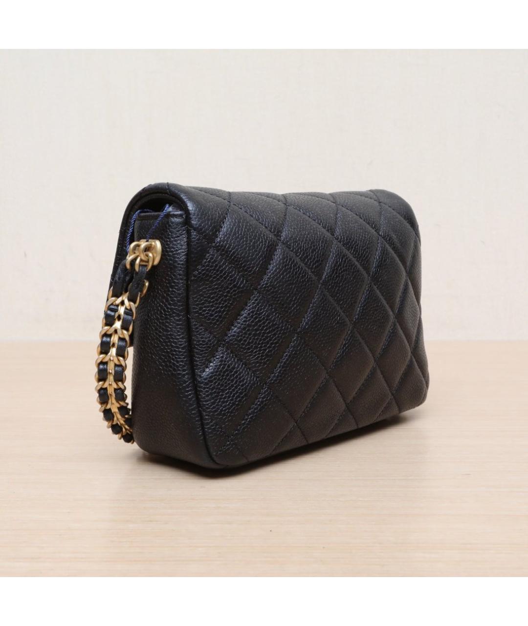 CHANEL Черная кожаная сумка через плечо, фото 6