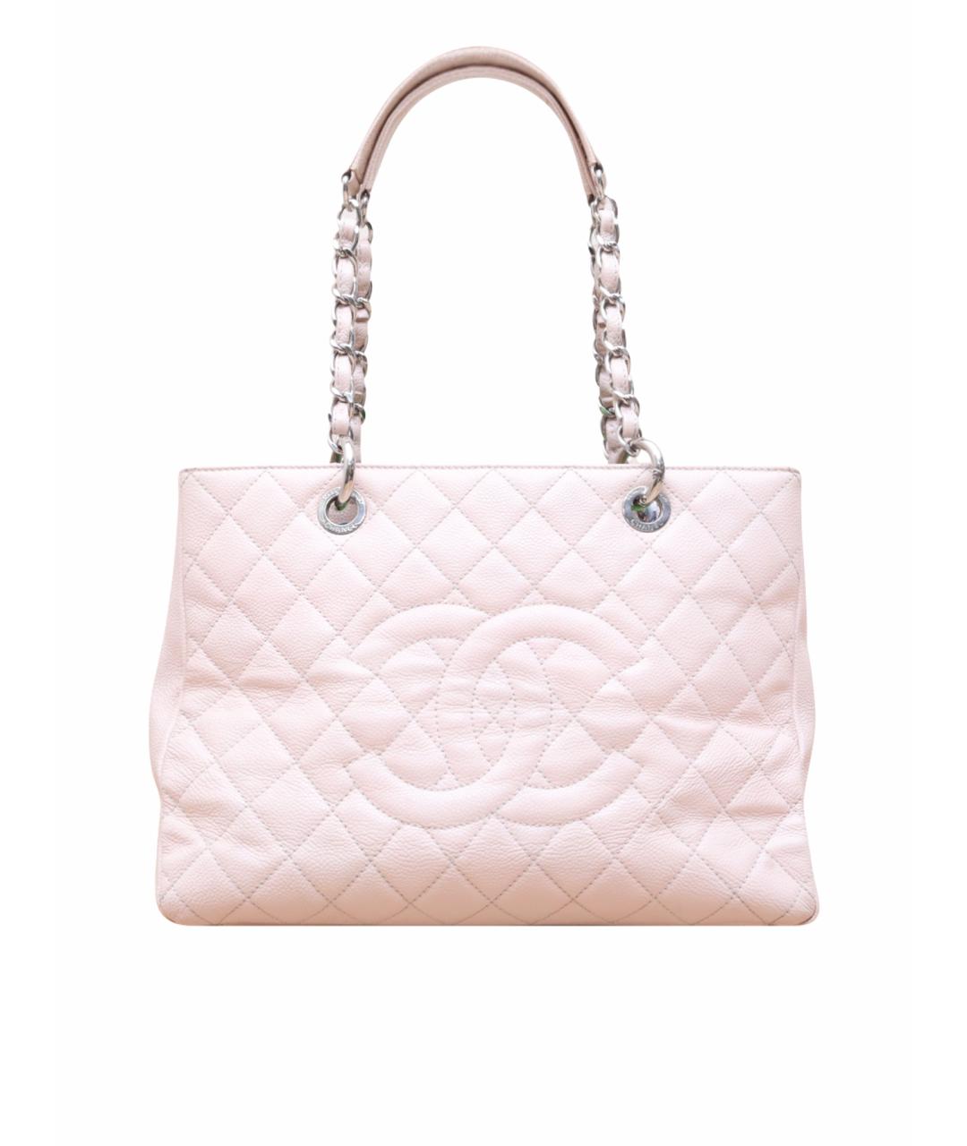 CHANEL Розовая кожаная сумка тоут, фото 1