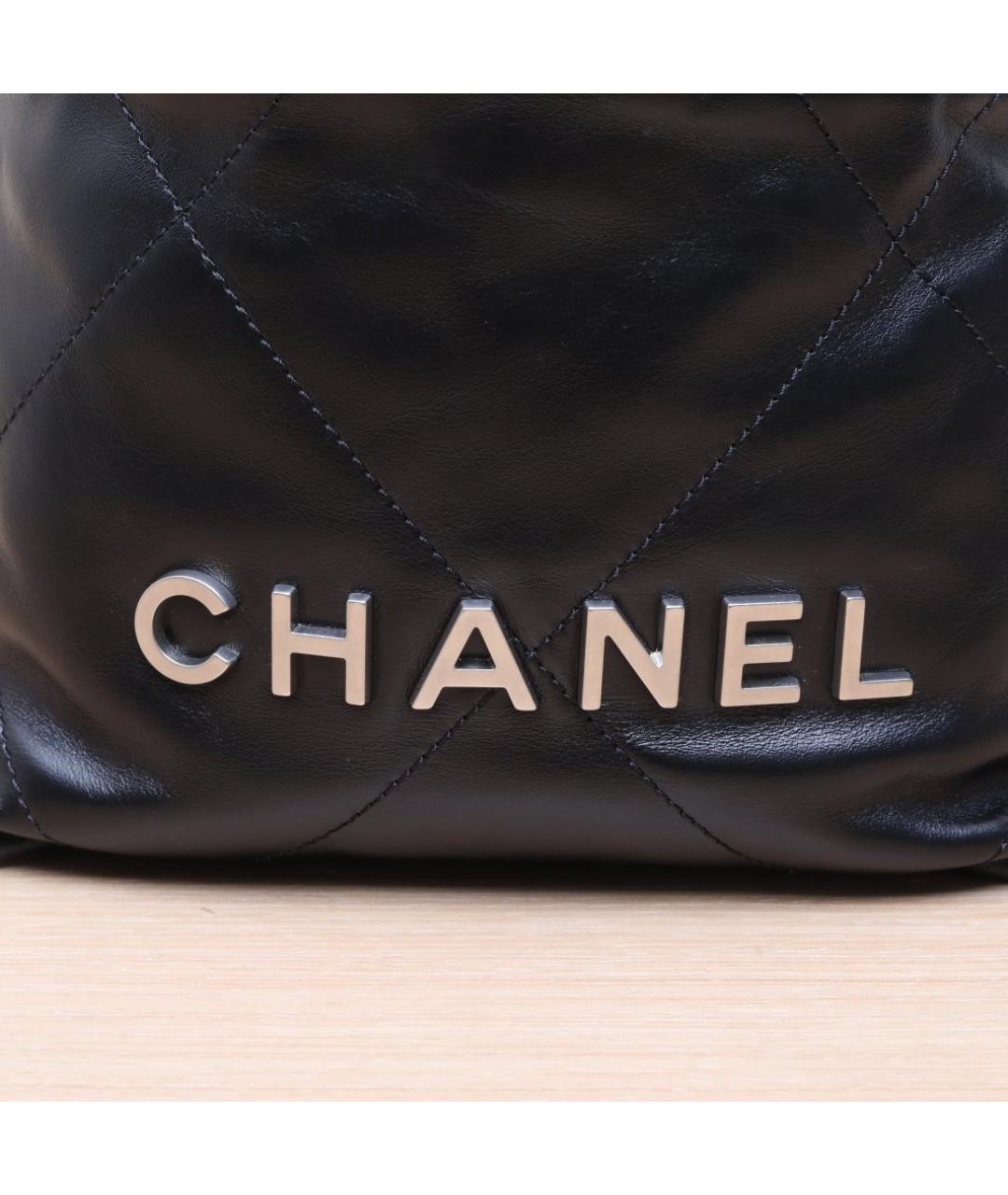 CHANEL Черная кожаная сумка тоут, фото 8