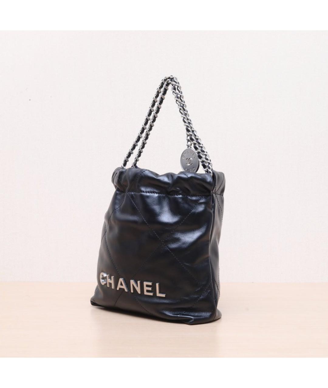 CHANEL Черная кожаная сумка тоут, фото 4