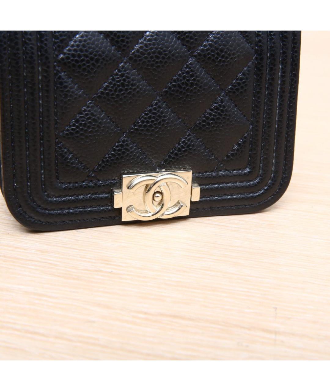 CHANEL Черная кожаная сумка через плечо, фото 8