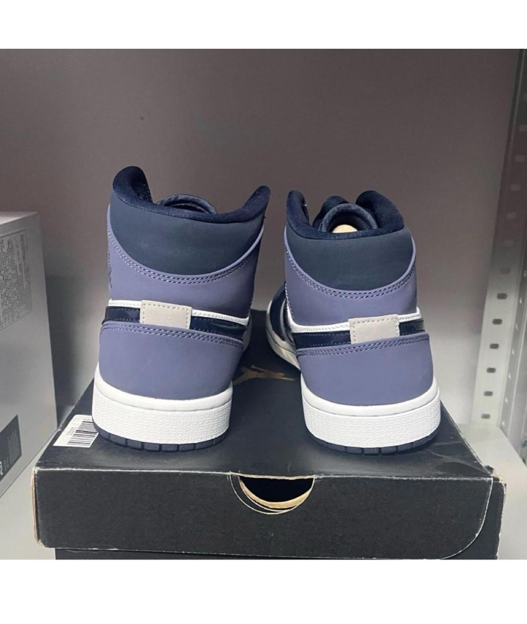 JORDAN Фиолетовые нубуковые кроссовки, фото 4