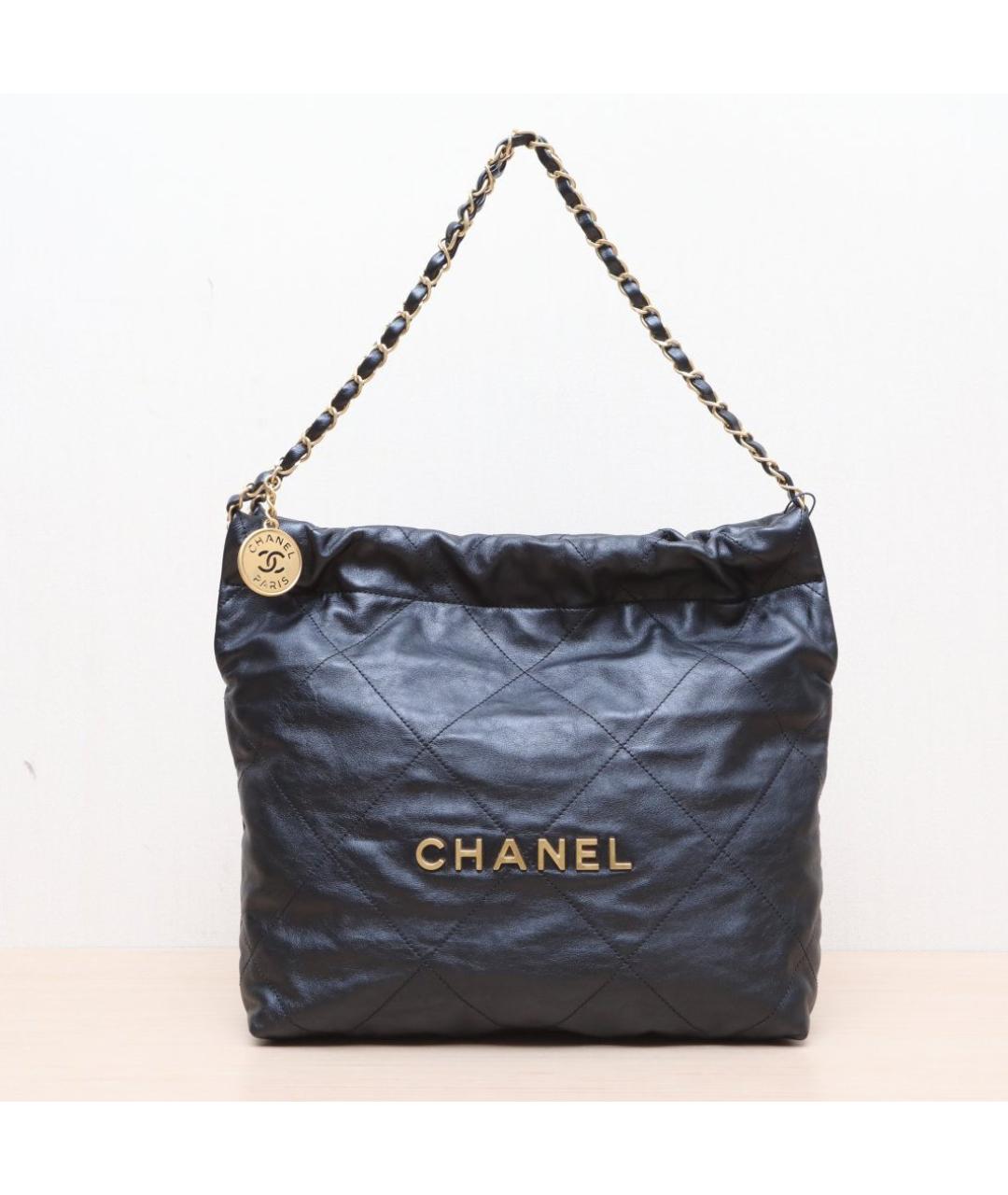 CHANEL Черная кожаная сумка тоут, фото 3
