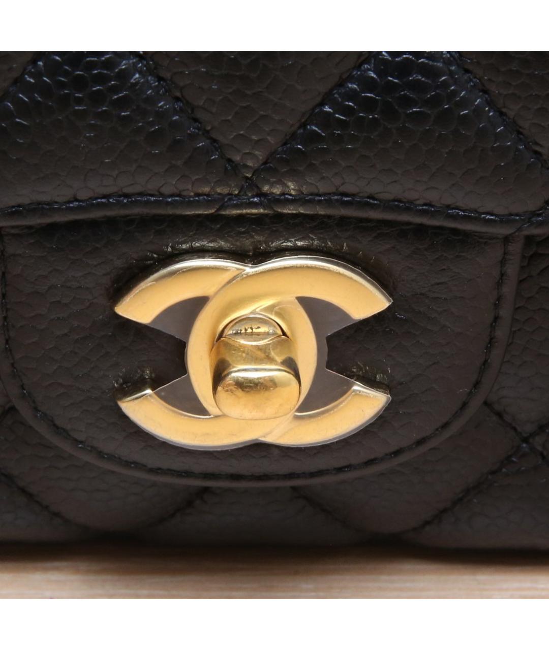 CHANEL Черная кожаная сумка через плечо, фото 8