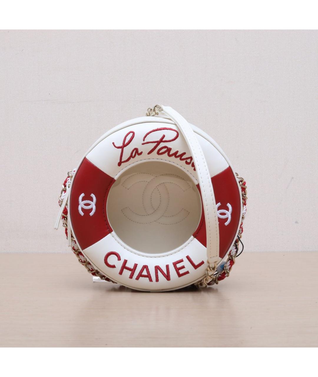 CHANEL Белая сумка через плечо, фото 3