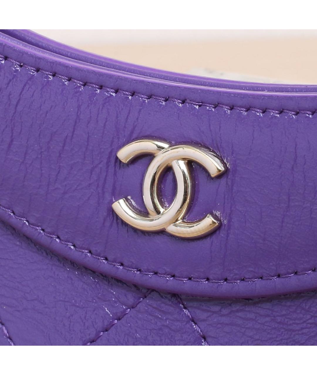 CHANEL Фиолетовая кожаная сумка через плечо, фото 8