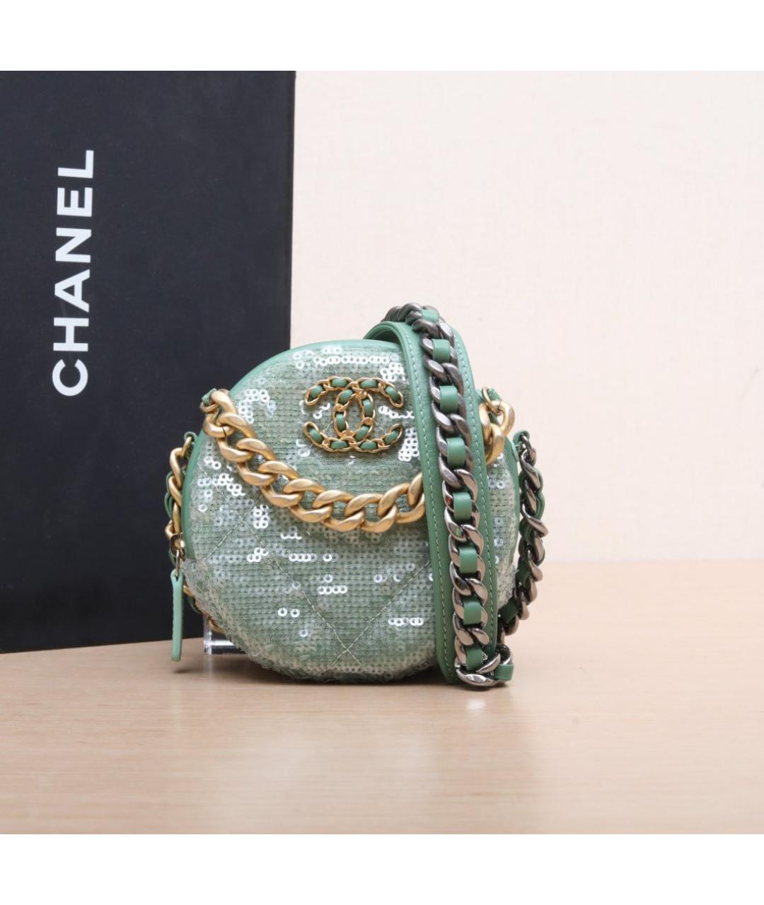 CHANEL Зеленая сумка через плечо, фото 2