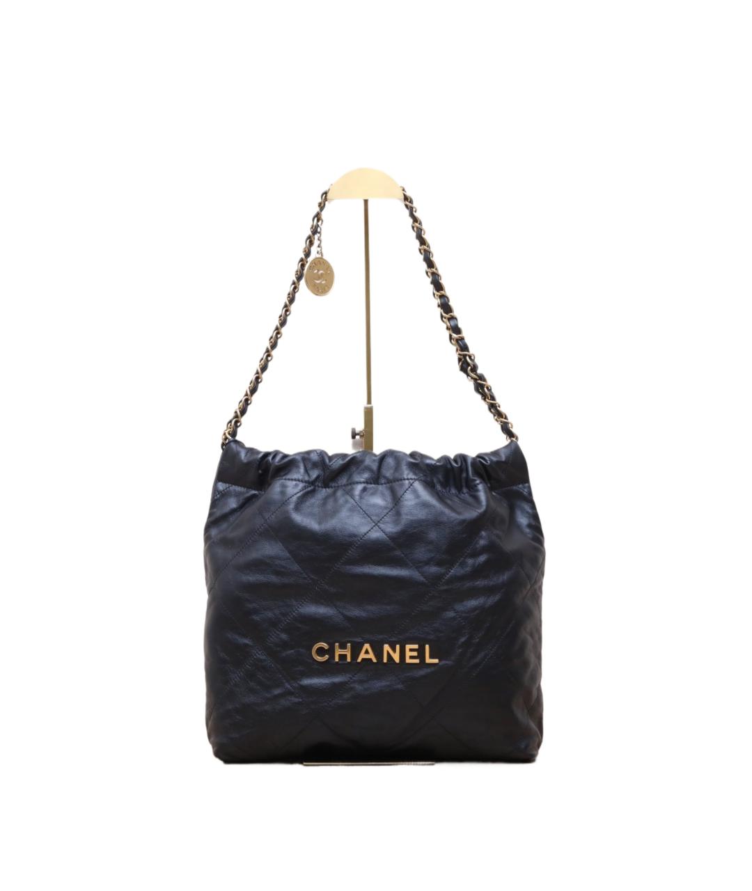 CHANEL Черная кожаная сумка через плечо, фото 10