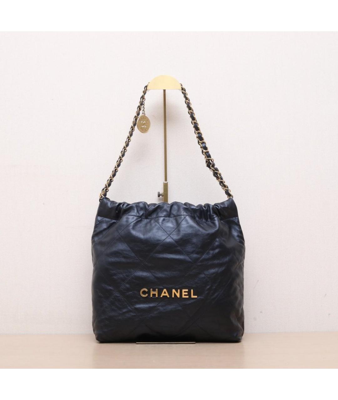 CHANEL Черная кожаная сумка через плечо, фото 3