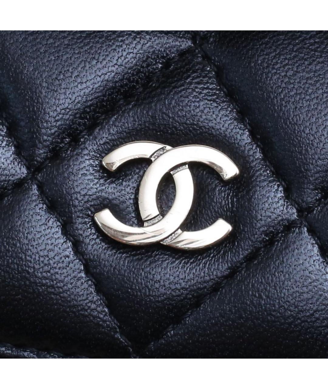 CHANEL Черная кожаная косметичка, фото 8