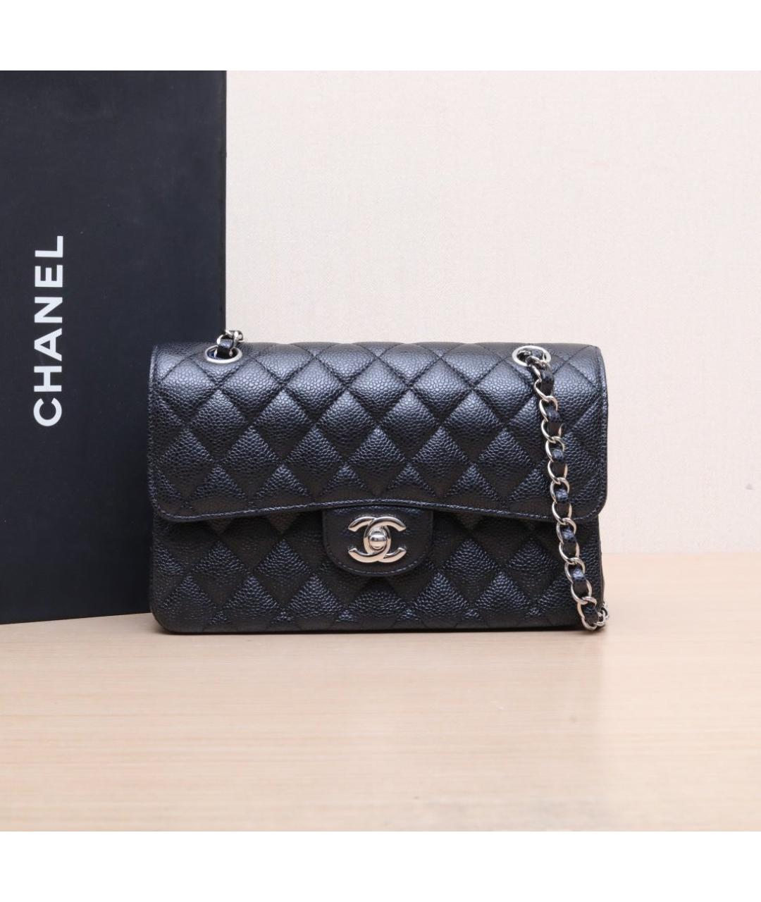 CHANEL Черная кожаная сумка через плечо, фото 2