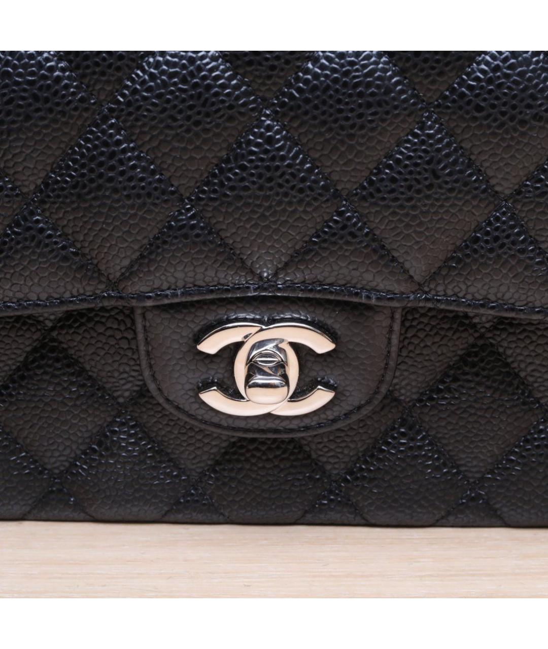 CHANEL Черная кожаная сумка через плечо, фото 8