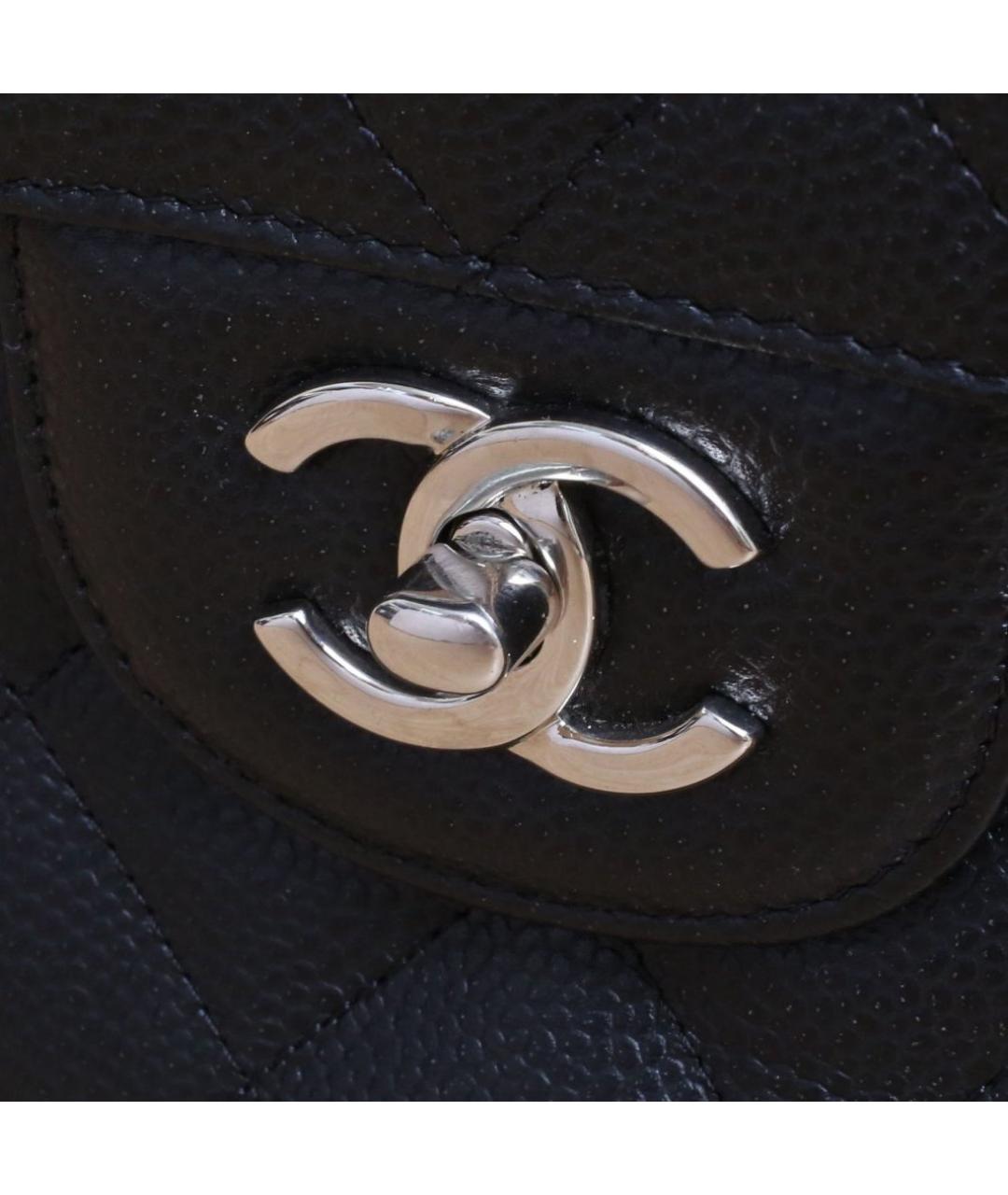 CHANEL Черная кожаная сумка через плечо, фото 8