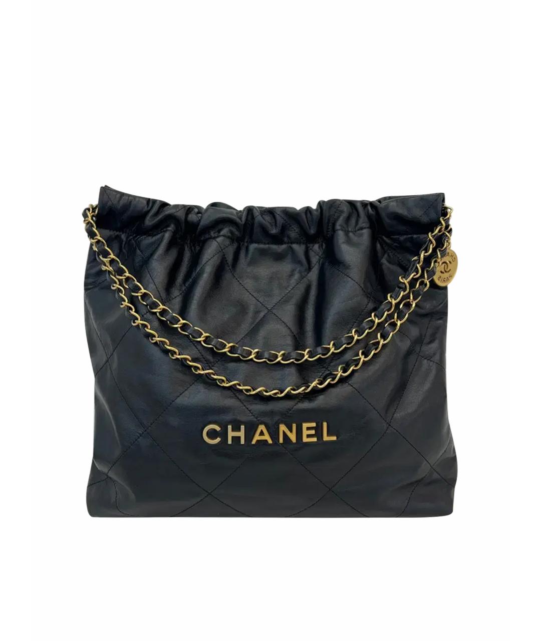 CHANEL Черная кожаная сумка тоут, фото 1