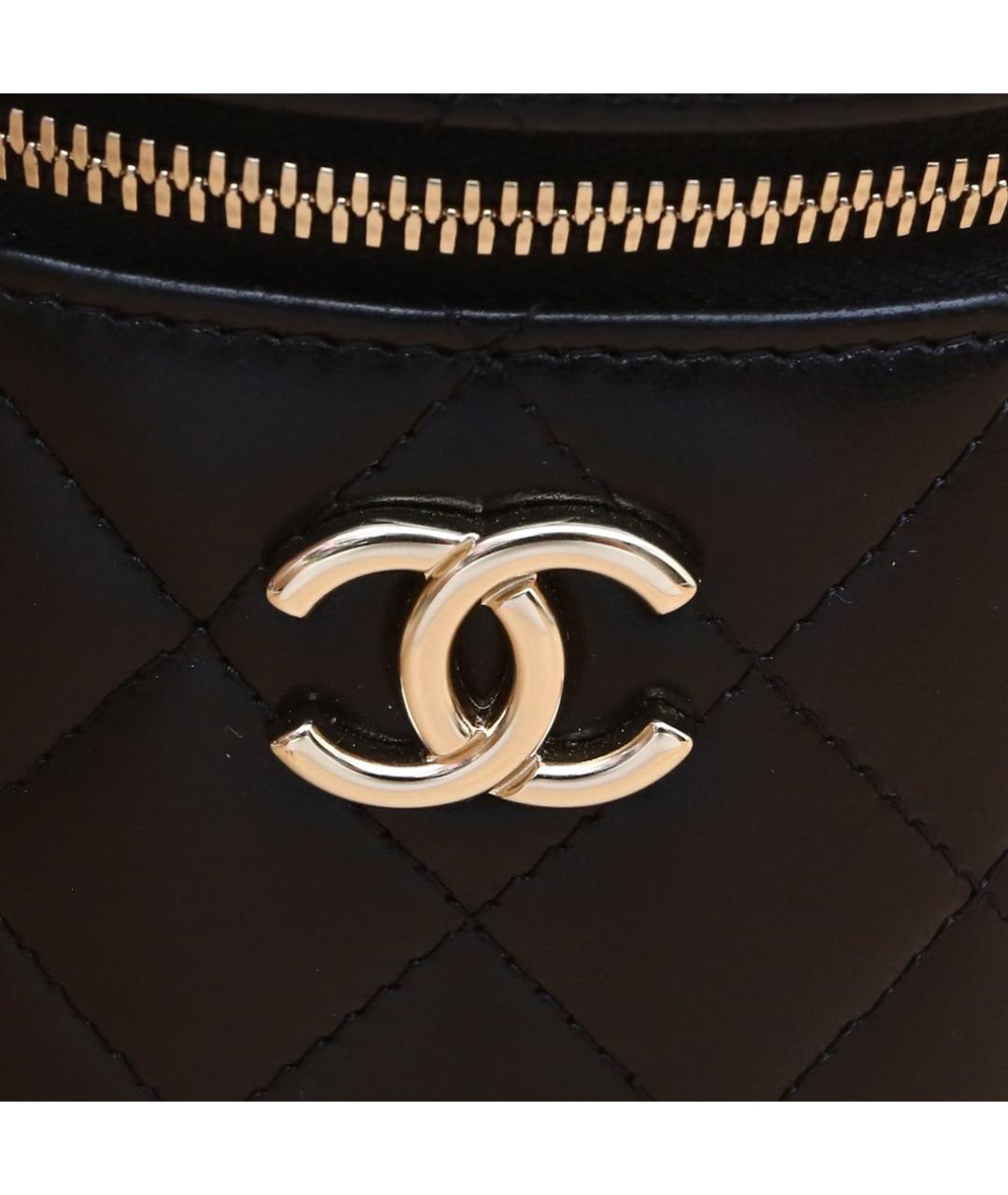 CHANEL Черная кожаная сумка через плечо, фото 8