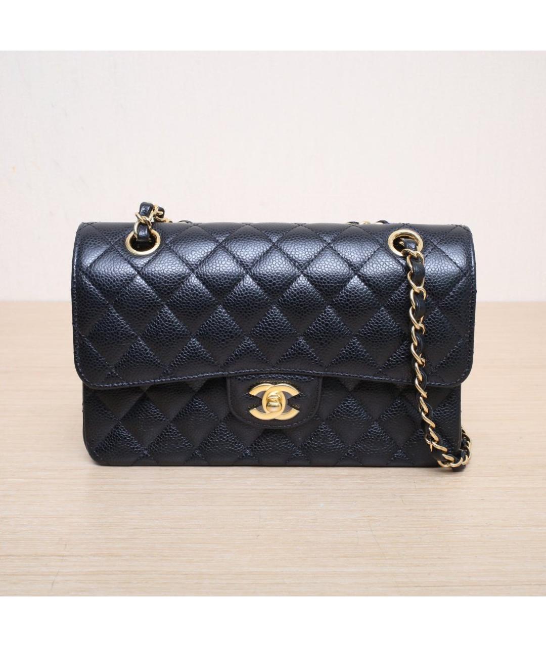CHANEL Черная кожаная сумка через плечо, фото 3