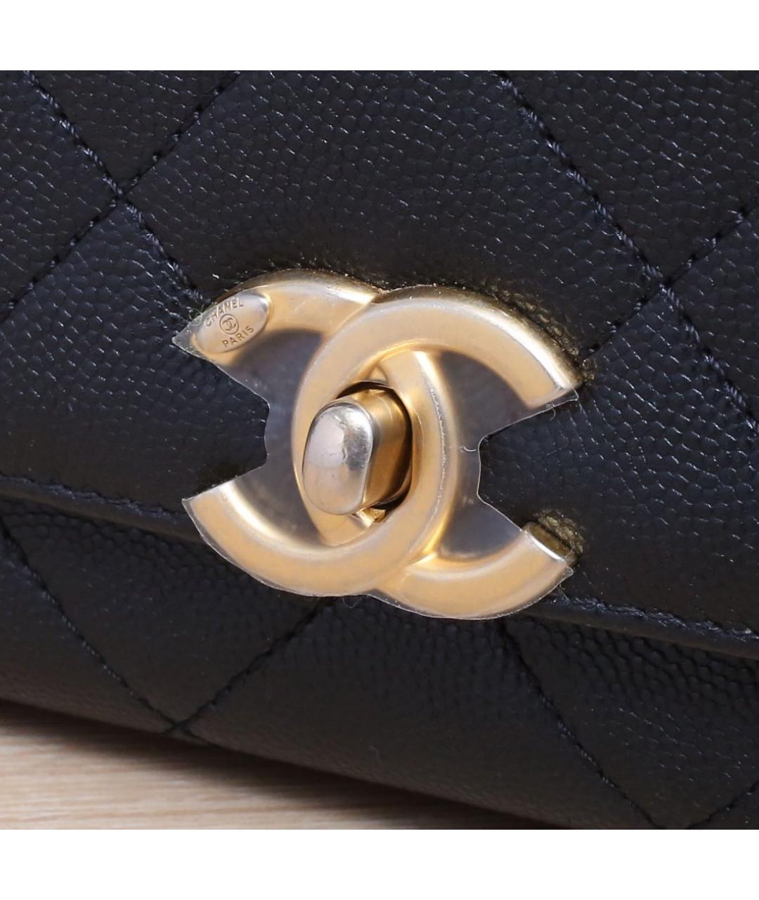 CHANEL Черная кожаная сумка через плечо, фото 8