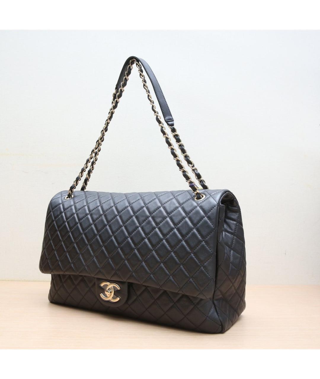 CHANEL Черная кожаная сумка через плечо, фото 4