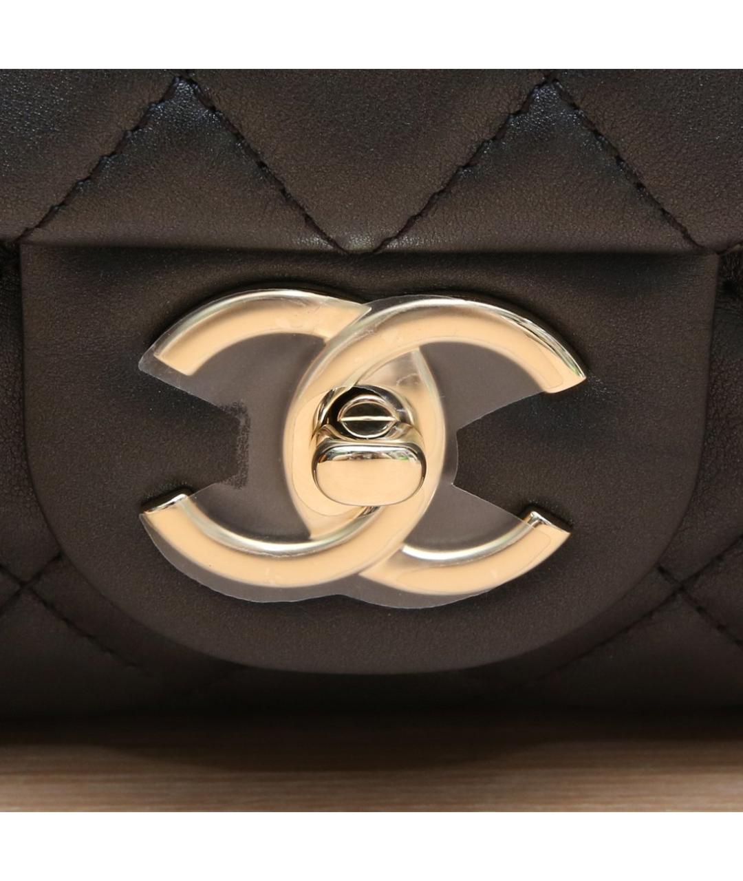 CHANEL Черная кожаная сумка через плечо, фото 8