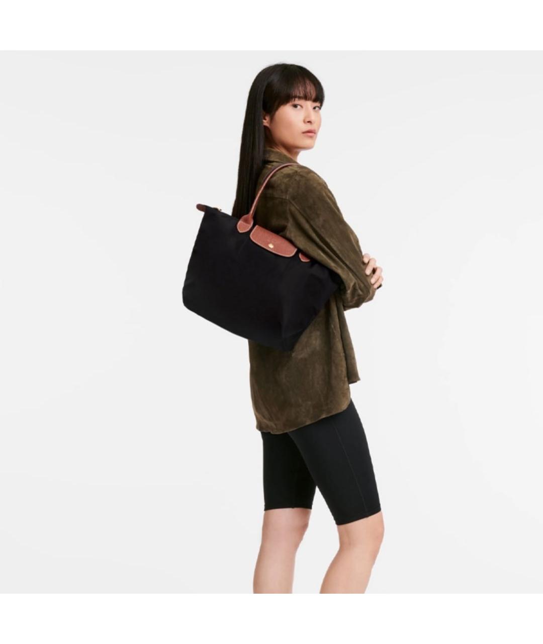 LONGCHAMP Черная сумка тоут, фото 2