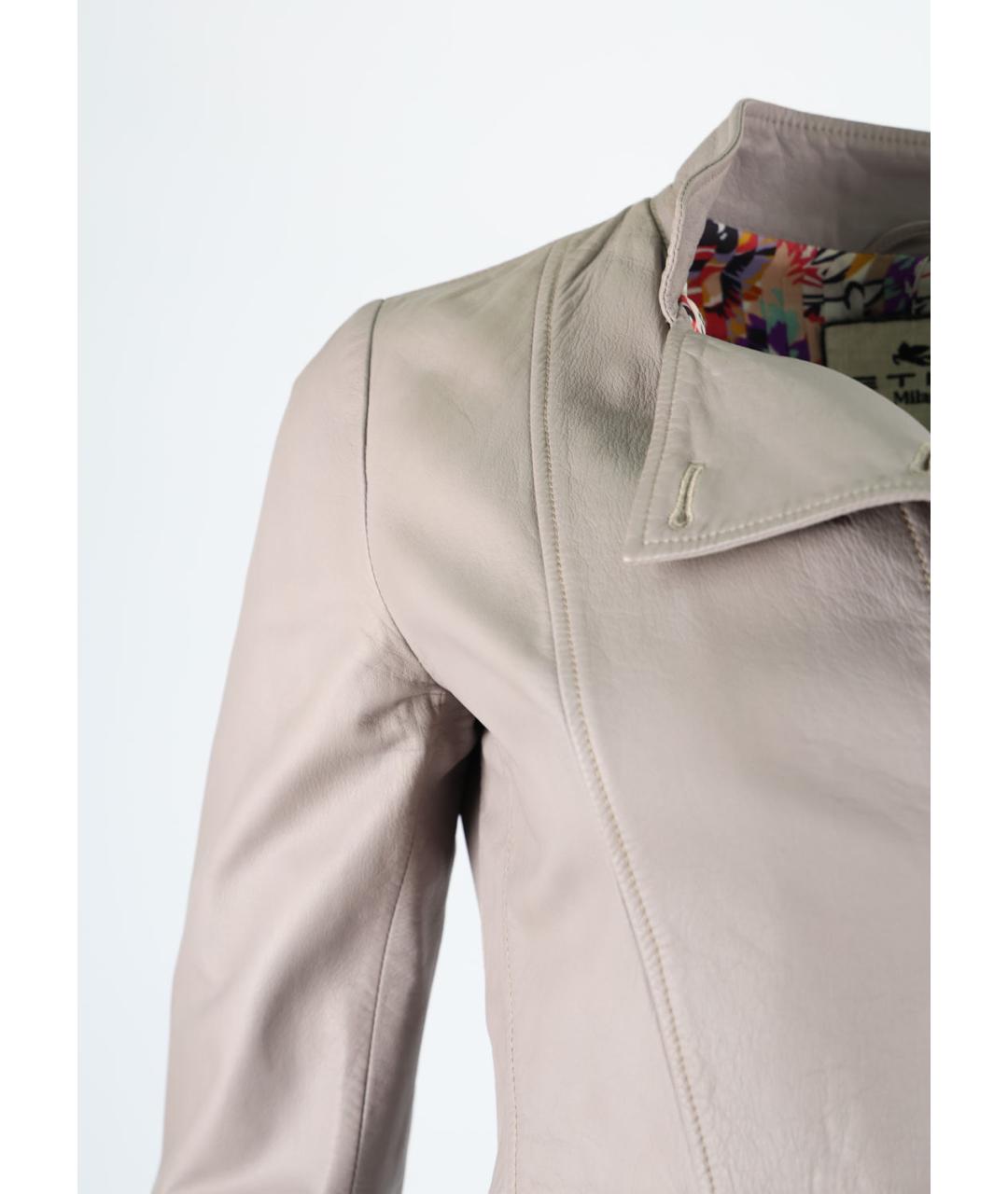 ETRO Серая кожаная куртка, фото 5