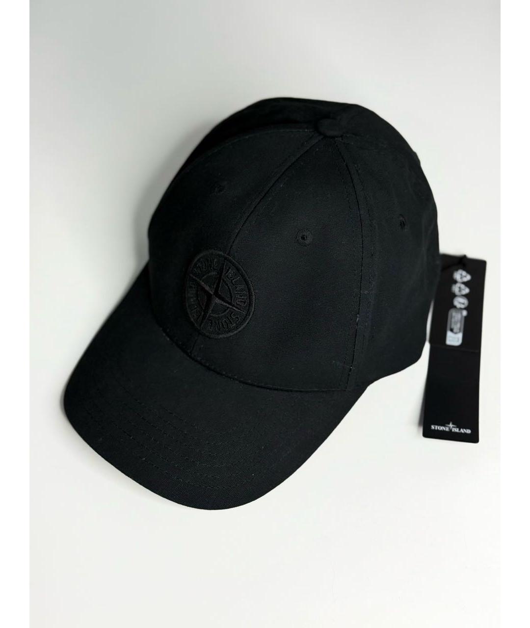 STONE ISLAND Черная хлопковая кепка/бейсболка, фото 2