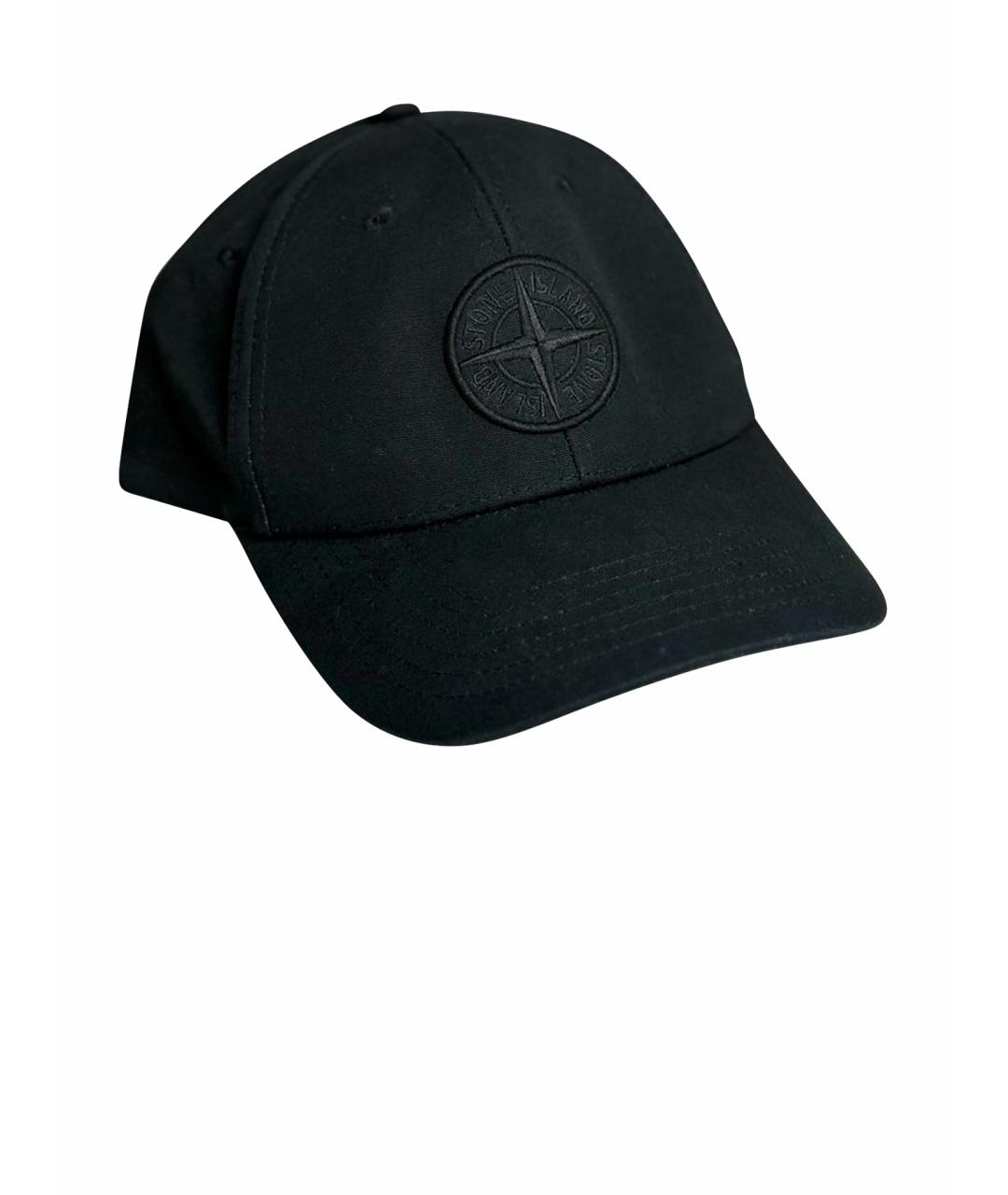 STONE ISLAND Черная хлопковая кепка/бейсболка, фото 1