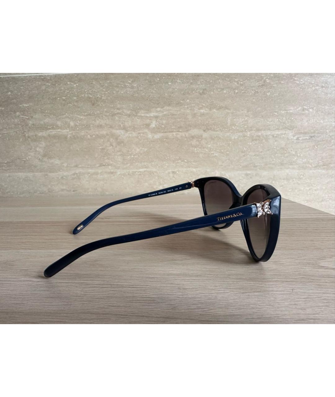 TIFFANY&CO Темно-синие пластиковые солнцезащитные очки, фото 3