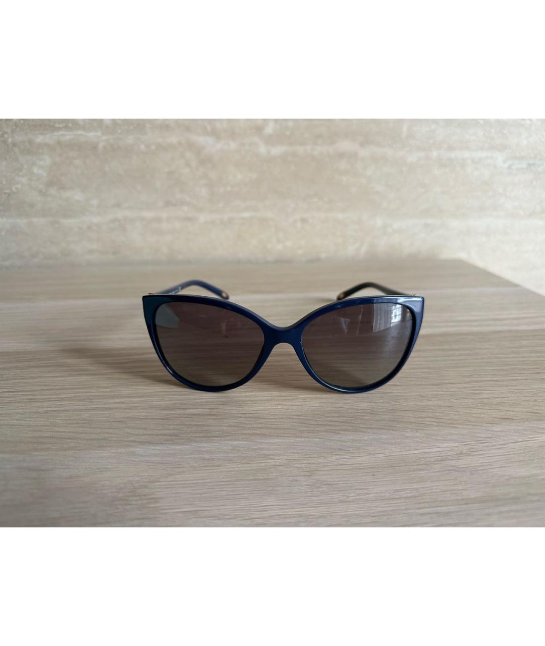 TIFFANY&CO Темно-синие пластиковые солнцезащитные очки, фото 5