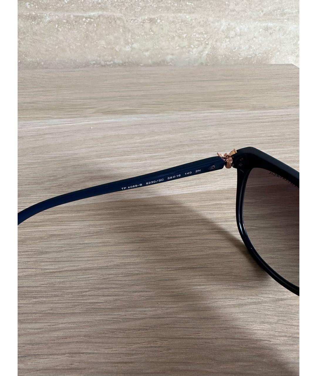 TIFFANY&CO Темно-синие пластиковые солнцезащитные очки, фото 2