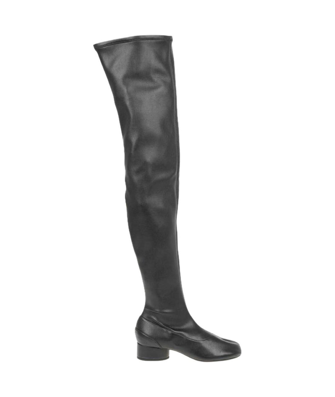 MAISON MARGIELA Черные кожаные ботфорты, фото 9