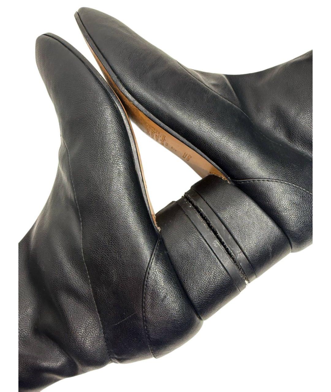 MAISON MARGIELA Черные кожаные ботфорты, фото 7