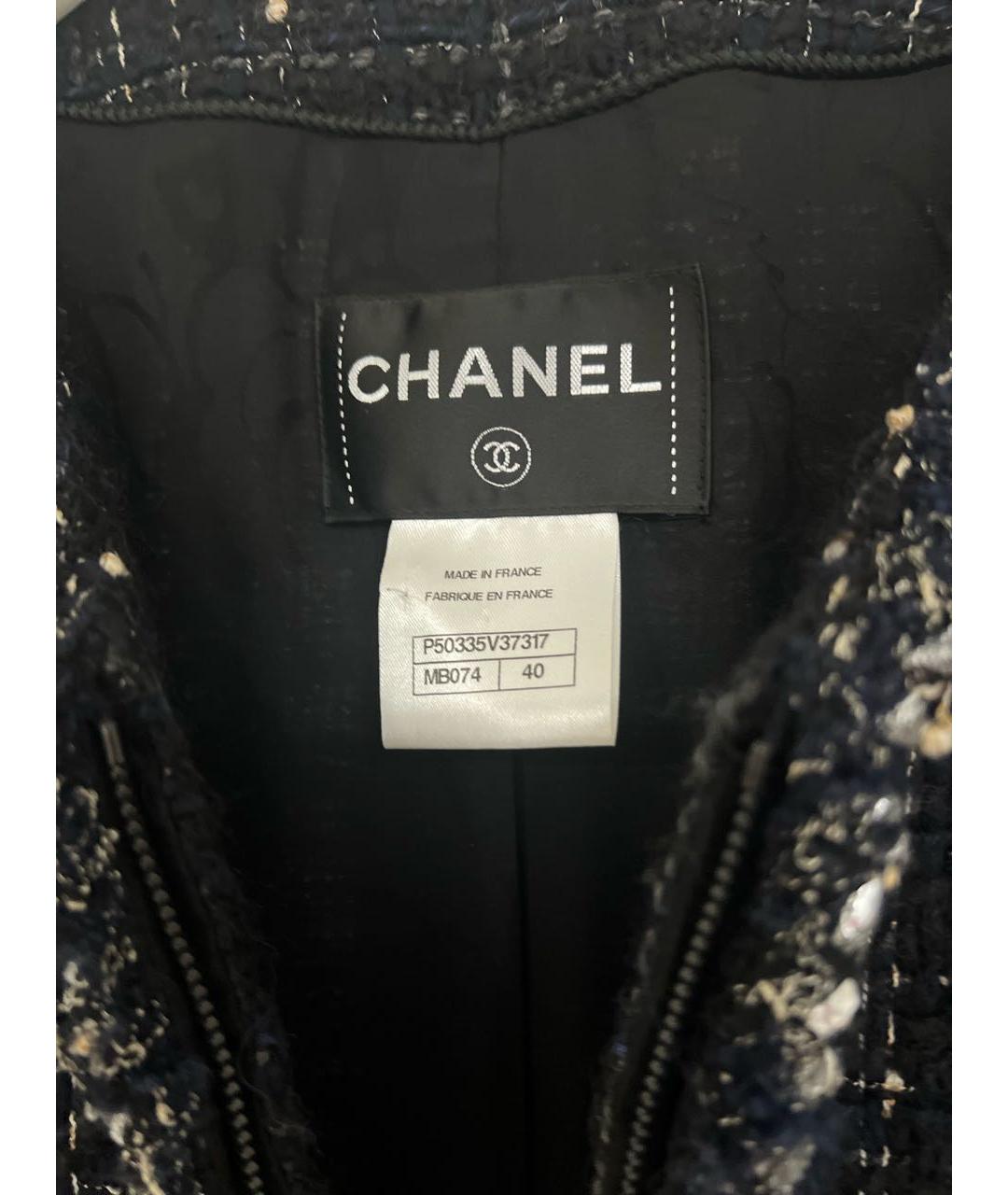 CHANEL Черное шерстяное пальто, фото 3