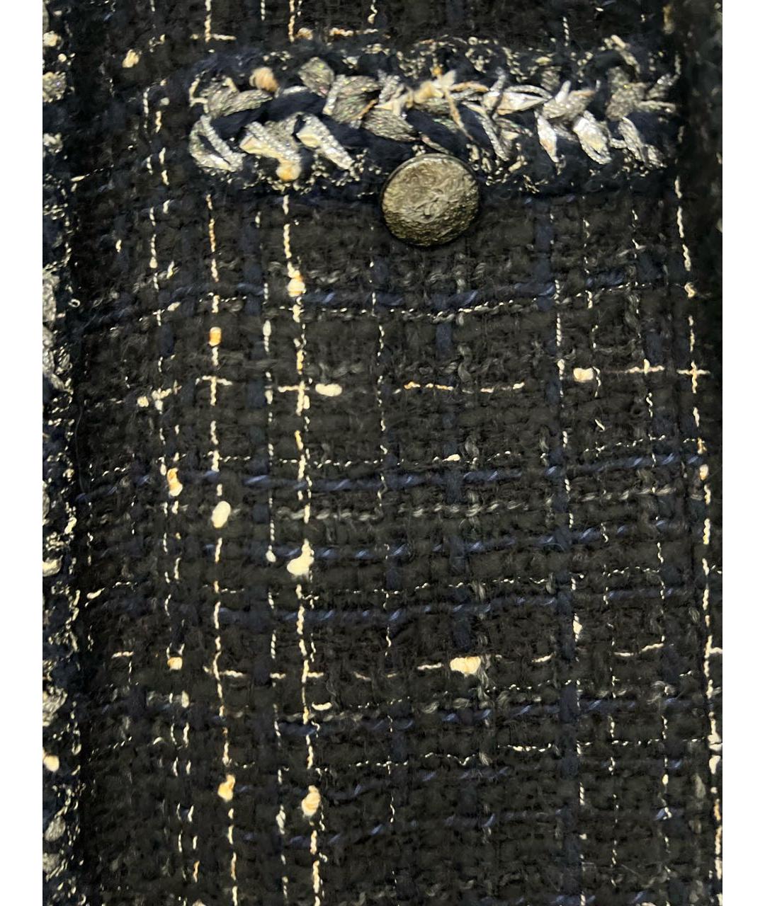 CHANEL Черное шерстяное пальто, фото 4