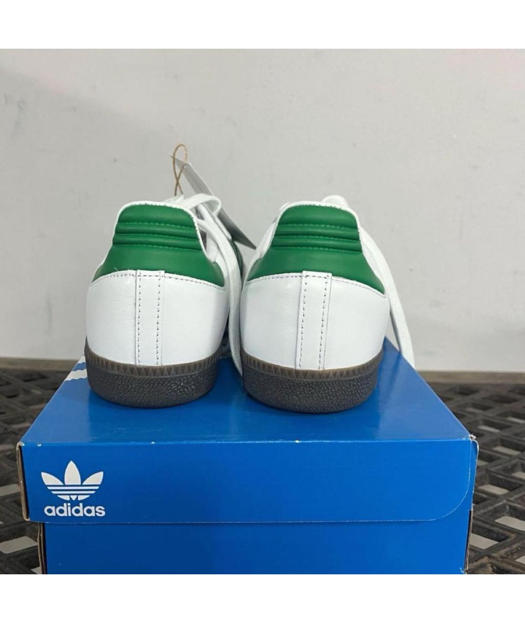 ADIDAS Зеленые кожаные кеды, фото 4