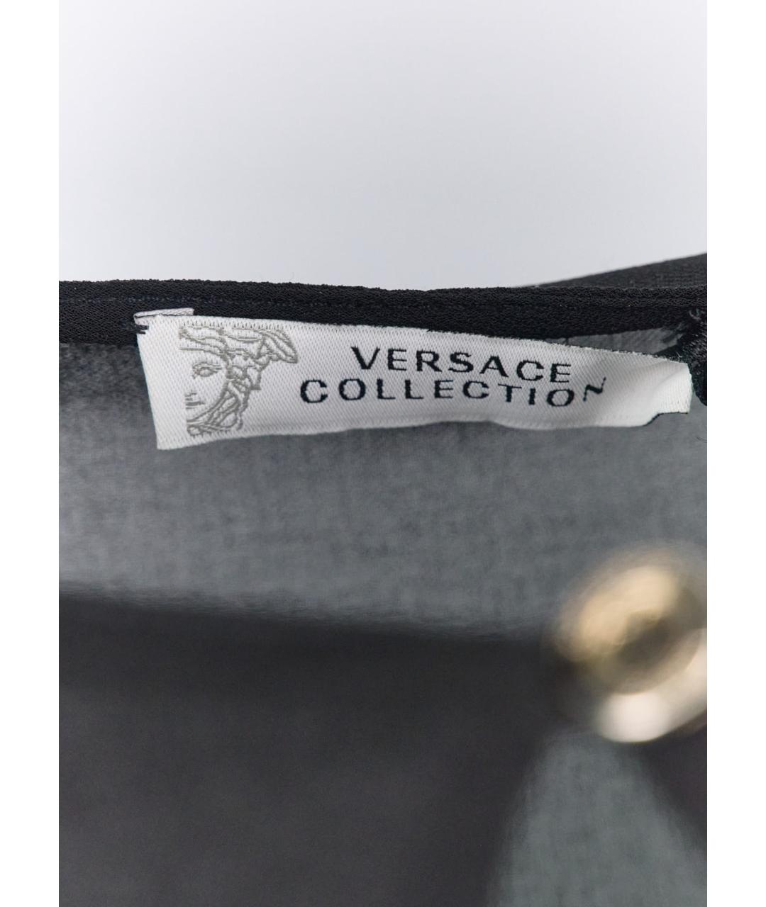 VERSACE COLLECTION Черная полиэстеровая блузы, фото 3