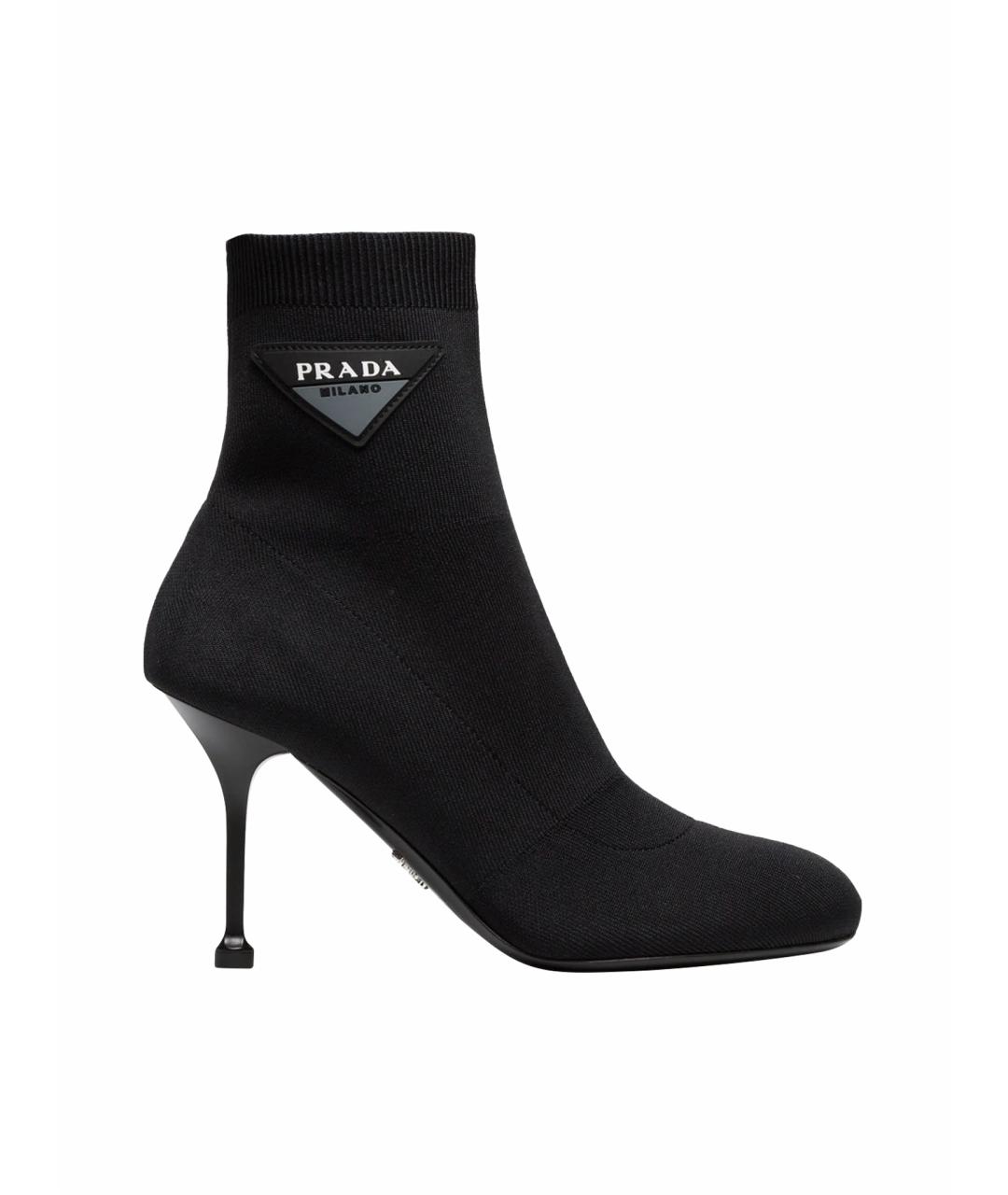 PRADA Черные неопреновые ботильоны, фото 1