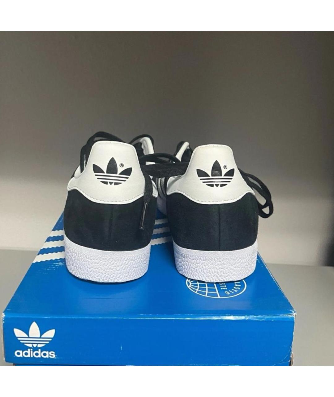 ADIDAS Черные замшевые кеды, фото 4