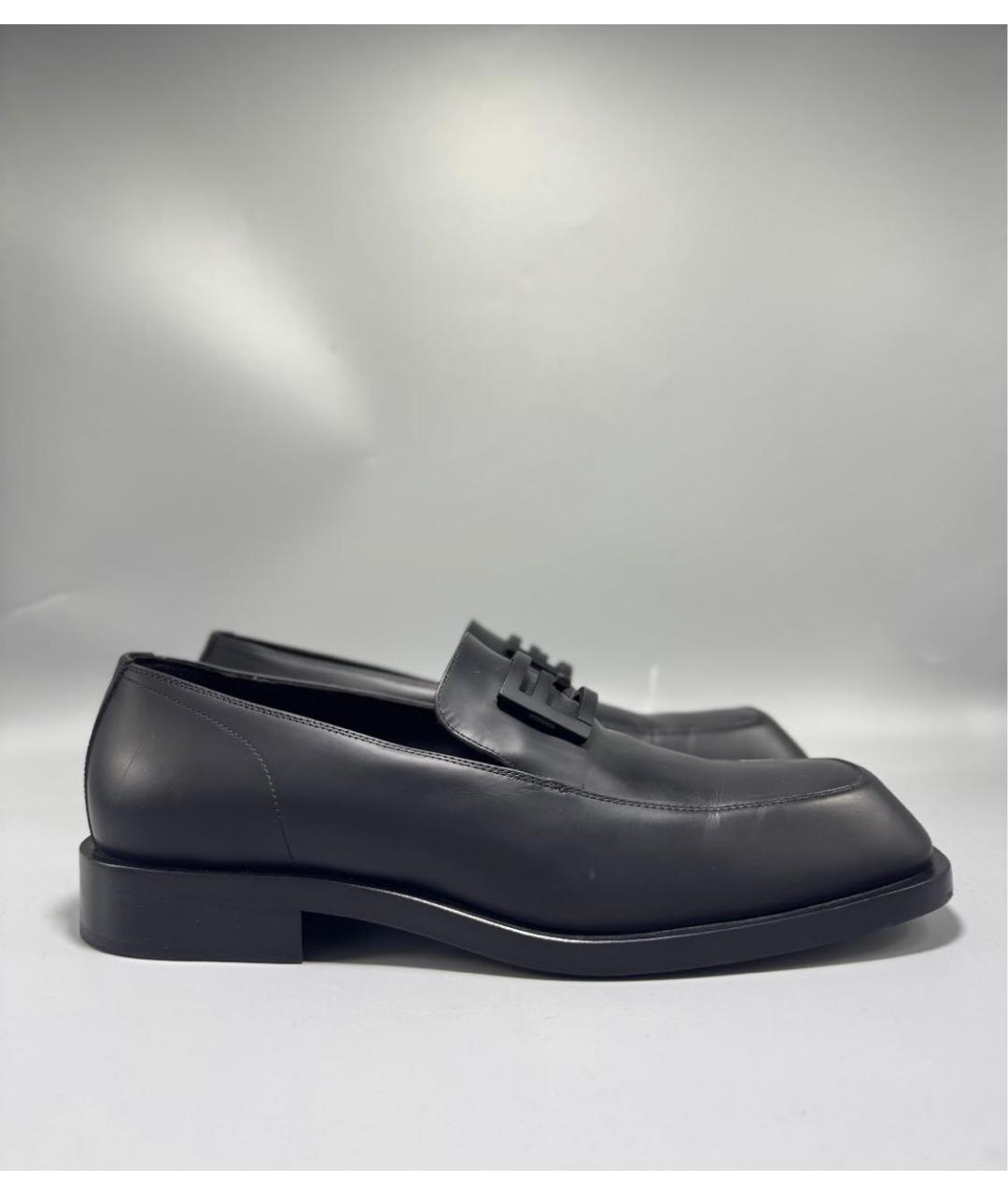 FENDI Черные кожаные лоферы, фото 5