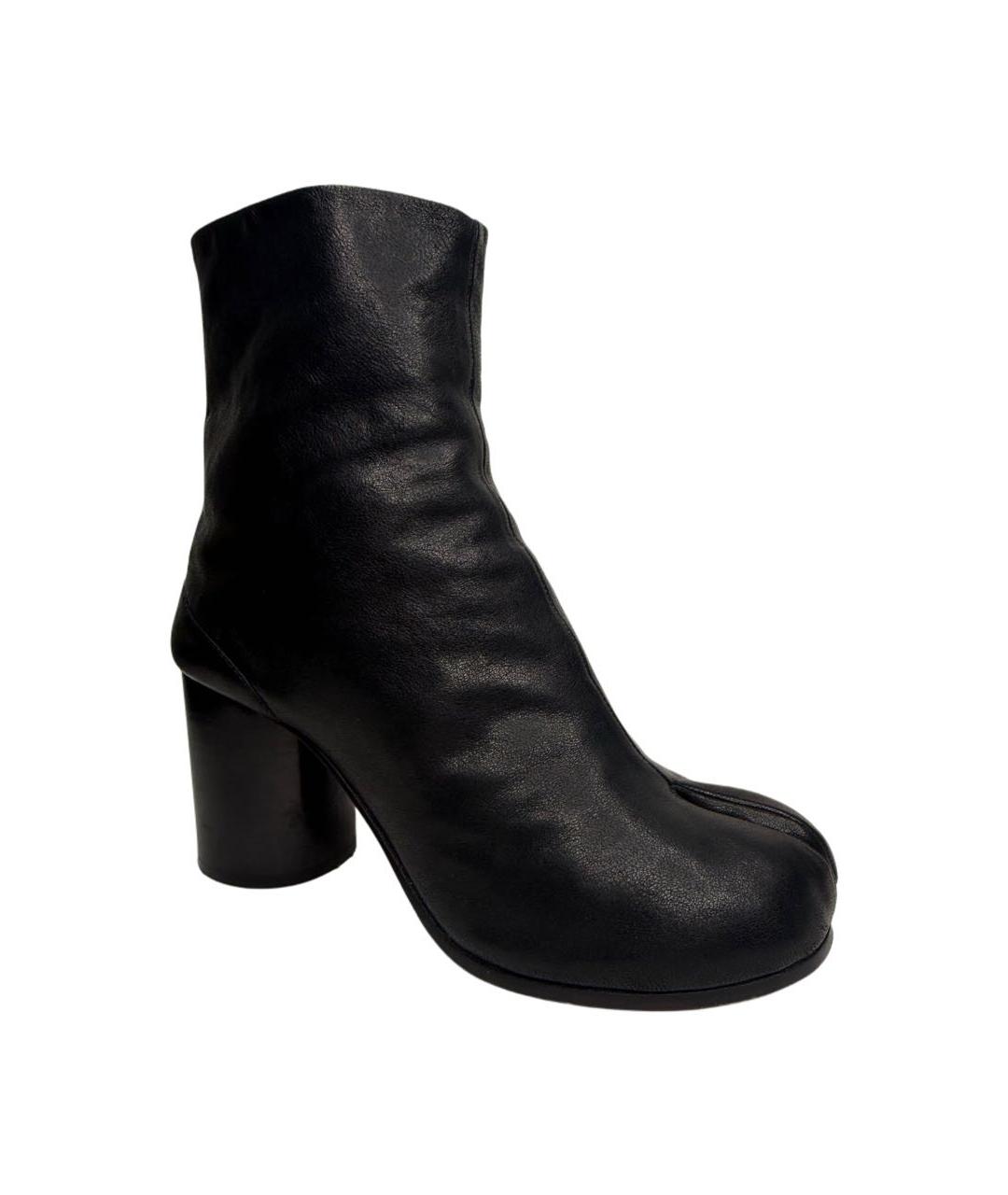 MAISON MARGIELA Черные кожаные ботильоны, фото 9