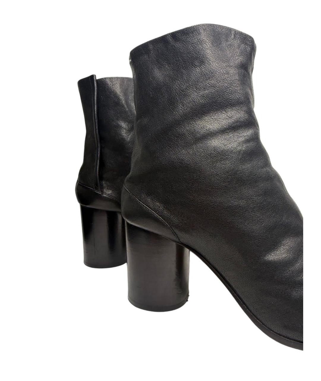 MAISON MARGIELA Черные кожаные ботильоны, фото 4